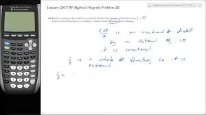 If so, how long are they? January 2019 Algebra I Regents The Whole Test Ny Common Core Part 1 2 3 And 4 Youtube