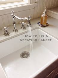 eleven gables: how to fix a spraying faucet