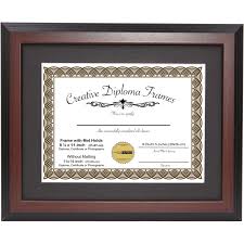 Creative pictures for photo frames. Creativepf 11x14mh B Mahogany Diploma Frame With Black Mat To Hold 8 5 By 11 Inch Graduation Documents With Installed Wall Hanger Buy Online At Best Price In Uae Amazon Ae