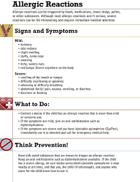 Allergic Reactions Instruction Sheet School Nurse Office Medical Knowledge Nursing Tips