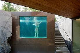 Albercas con pared de cristal. Casas Con Piscinas Con Paredes De Cristal Piscinas Aop