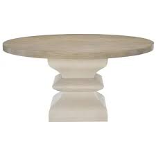American empire round marble top flame mahogany pedestal base coffee table chairish. Sarabeth Modern French Brown Wood White Hexagon Pedestal Base Round Dining Table 60d 51 D 60 D Kathy Kuo Home