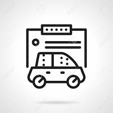 Here it comes across the counter: Abstract Car Insurance Agreement Document Paper And Automobile Loan Contract Car Services Vector Icon Simple Black Line Style Single Design Element For Website Business Royalty Free Cliparts Vectors And Stock Illustration Image