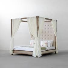 Use a sheer curtain to set the stage for summer whimsy, and switch it up to trimmed velvet for a cozy winter vignette. Kingston Four Poster Bed