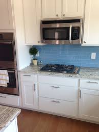 Sky Blue Glass Subway Tile Kitchen Countertops Pictures Blue Backsplash Kitchen White Modern Kitchen