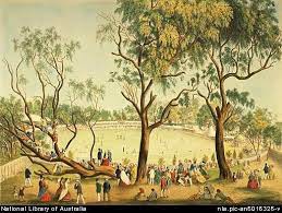 1864 30 Melbourne Cricket Ground Australian Painting Aboriginal History Poster Prints