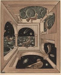Maurits cornelis escher's drawings portray his interest in fantastic, albeit impossible shapes. M C Escher Life And Work