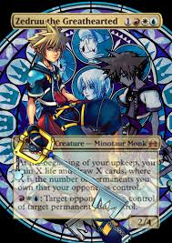 Magic The Gathering Proxy Of Sora From Kingdom Hearts As Zedruu The Greathearted Magic The Gathering Cards Magic The Gathering The Gathering