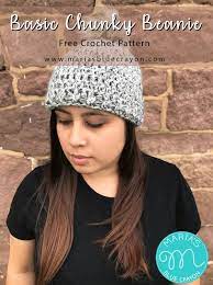 Basic Chunky Beanie Free Crochet Pattern Maria S Blue Crayon Crochet Hat Pattern Chunky Beanie Crochet Pattern Crochet Hats Free Pattern