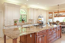granite island countertop traditional