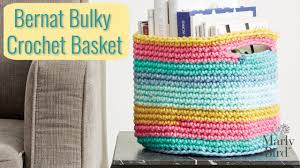 We carry a variety of bernat patterns with special permission from the manufacturer. How To Crochet Basket With Bulky Yarn Bernat Pop Bulky Crochet Basket For Beginners Youtube