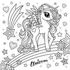 Black And White Cute Pictures Cute Unicorn Black And White Illustration For Coloring Vector Stock V Ad Black Whi Black And White Illustration Vector Art Illustration Color Vector
