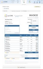 Invoice Export From Actitime