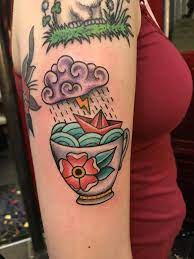 Storm In A Teacup By Miss Morgan At Iron Age Studios St Louis Mo Teacup Tattoo 2020 Tattoo Ideas Sleeve Tattoos