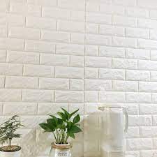 Peel And Stick 3d Wall Panels Pe Foam White Brick Wallpaper Set Of 8 46 Sq Ft Walmart Com White Brick Wallpaper Brick Wallpaper 3d Wall Panels