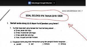Contoh soal psikotes beserta kunci jawaban dan pembahasannya. Soal Seleksi Osn Ipa Sd Tingkat Kecamatan Sekolahdasar Net