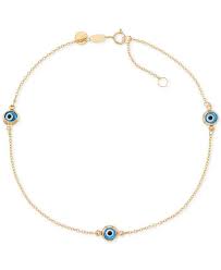 Check spelling or type a new query. Macy S Beaded Evil Eye Anklet In 14k Gold Reviews Bracelets Jewelry Watches Macy S