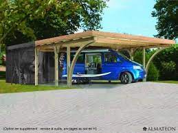 Carport En Epicea Pour 2 Voitures De 30 72 M Modele Premium Double Dimensions 598 X 480 X 239 Cm Ce Carport Premium Double Off Carport Doubles Pergola