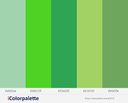 Moss Green Lima Sea Green Celery Asparagus Color Scheme Icolorpalette Green Colour Palette Color Schemes Green Colors