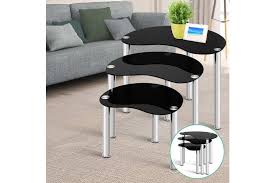 Ending saturday at 21:24 aest 1d 9h local pickup. Artiss Coffee Table Nest Of Glass Tables Matt Blatt