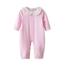 Buy Baby Little Boy Girl Long Sleeve Peter Pan Collar Knit Sweater Romper Outfit Clothes Twin Baby Clothing Jumpsuit Boutique 0 18m Online In India B08f38wp52