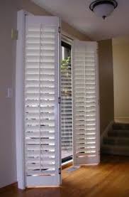 If you want to match other shutters in your home, or give your sliding glass door classic style, blinds.com track faux wood shutters are a great choice. 68 Sliding Door Window Coverings Ideas Window Coverings Sliding Glass Door Sliding Door Window Coverings