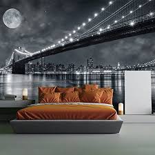 Brooklyn Bridge New York Skyline Cityscape Wall Mural Travel Photo Wallpaper Available In 8 Sizes Giganti Photo Wallpaper Bedroom Wallpaper Bedroom Wall Murals
