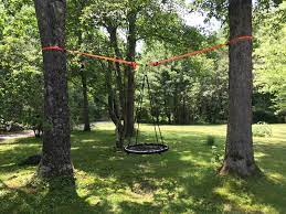 This should give you the opportunity to move. Mommy Bytes How To Install A Swing Between Trees