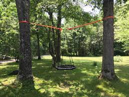 To make this process easier since the header is pretty heavy, we first installed a cleat between the two trees. Mommy Bytes How To Install A Swing Between Trees