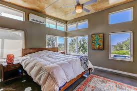 Open Wood Ceiling Bedroom On Main Floor Dedicated Ac High Ceilings Home Wood Ceilings Home Decor