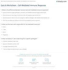 Quiz Worksheet Cell Mediated Immune Response Study Com