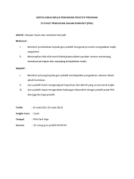 Kertas kerja audit dan program. Kertas Kerja Mjlis Perasmian Penutup