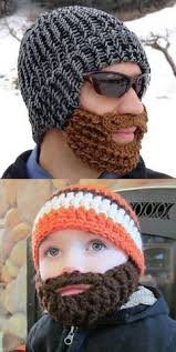かぎ針編みのおもしろ帽子 よくみるとヒゲまで 口元まであったかい帽子 かぎ針編みのビーニー帽子 毛糸 帽子 編み