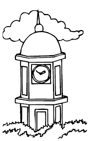 Tower of babel coloring page from tower of babel category. Clock Tower Coloring Pages Netart