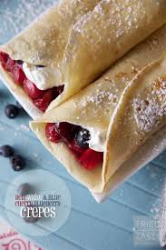 Red White And Blue Crepes Food Yummy Breakfast Yummy Food