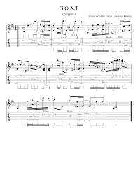 Guitar and bass tabs for g.o.a.t. Polyphia G O A T Intro Riff Tablature Sheet Music For Guitar Mixed Duet Download And Print In Pdf Or Midi Free Sheet Music For Polyphia G O A T By Polyphia Rock Musescore Com