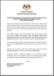 Bantuan kerajaan sebanyak seribu ringgit kepada bekas anggota tentera tidak berpencen berkemungkinan akan diberi secara tahunan. Facebook
