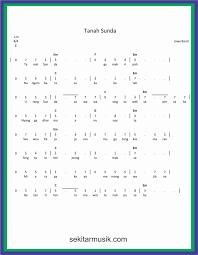 Not Angka Lagu Tanah Sunda Sekitar Musik