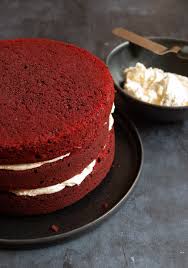 Cream together butter and sugar with an electric mixer on medium speed until light and fluffy. Red Velvet Cake Something Sweet Something Savoury