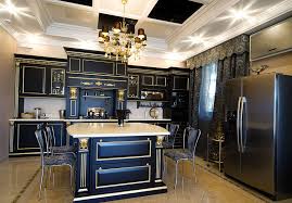 The floors and lower cabinets black this colorblocked kitchen makes a dark statement with this grand black island. Beautiful Black Kitchen Cabinets Design Ideas Designing Idea