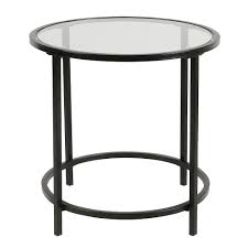 Homepop Round End Table Metal Accent Table Round Metal Accent Table Glass Top End Tables
