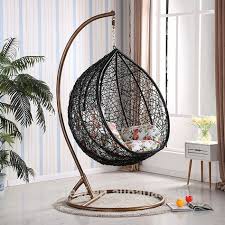 Source Rattan Wicker Hanging Egg Chair Outdoor Jhula Patio Garden Swing Living Room In Hanging Egg Chair Pink Desk Chair Comfy Living Room Furniture