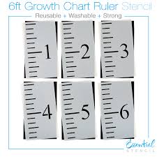 6ft Growth Chart Ruler Stencil Growth Chart Ruler