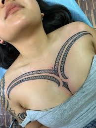 As a result of tribal designs and the rituals that accompanied them, samoan tattoos were placed in particular areas. Tattoo Uploaded By Lio Female Polynesian Chest Piece Polynesian Polynesiantattoo Tribal Tribaltattoo Freehand Freehandtattoo 929686 Tattoodo