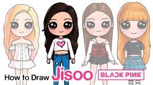 'blackpink is so cute what more if they will be anime'.blinks! How To Draw Jisoo Blackpink Kpop Youtube