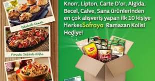 Alisveris Sizden Hediyesi Bizden Ramazan Boyunca Her Hafta Knorr Lipton Carte D Or Algida Becel Calve Sana Urunlerinden En Cok Lipton Ramazan Tarifler
