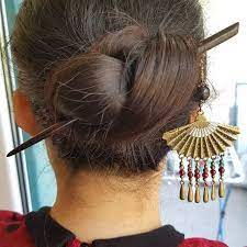 Set Of 2 Wooden Hair Sticks Blue Goldstone Japanese Kanzashi Etsy Chopstick Hair Hair Sticks Hair Pins