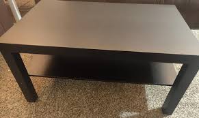 Solid wood is a durable natural material. Used Ikea Coffee Table Black Brown 35 3 8x21 5 8