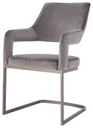 Zehara Velvet Fabric Chair Silver Legs Gravel Gray Set Of 2 Modern Dining Chairs By Virgil Stanis Design In 2020 Chair Fabric Living Room Redo Room Redo