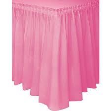 Hot Pink Plastic Party Table Skirt 14ft Walmart Com In 2020 Table Skirt Light Pink Party Decorations Pink Table